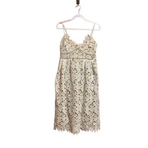 Sans Souci White Lace Dress | Size Large | Midi/Maxi Length